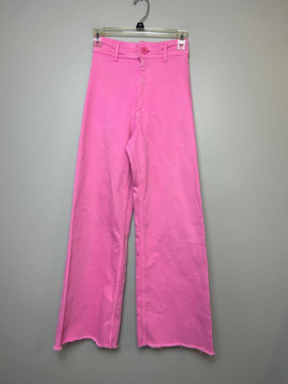 Zara pink wide leg jeans pant size 0